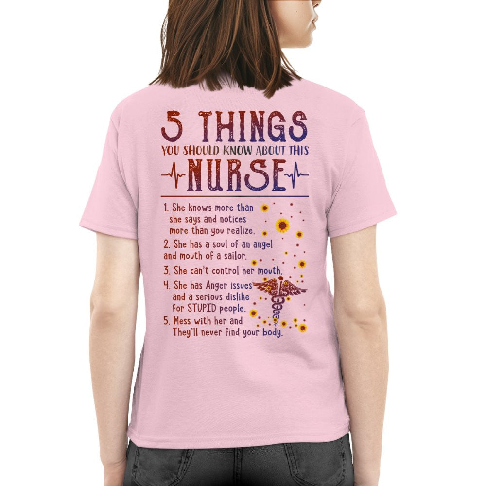5 Things Nurse Warning Apparel - Funny Quote T-Shirt, Hoodie & More - grunx260804-0020