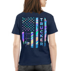 American Flag Holographic - Trucker Pride T-Shirt Hoodie & More - grunx260804-0151