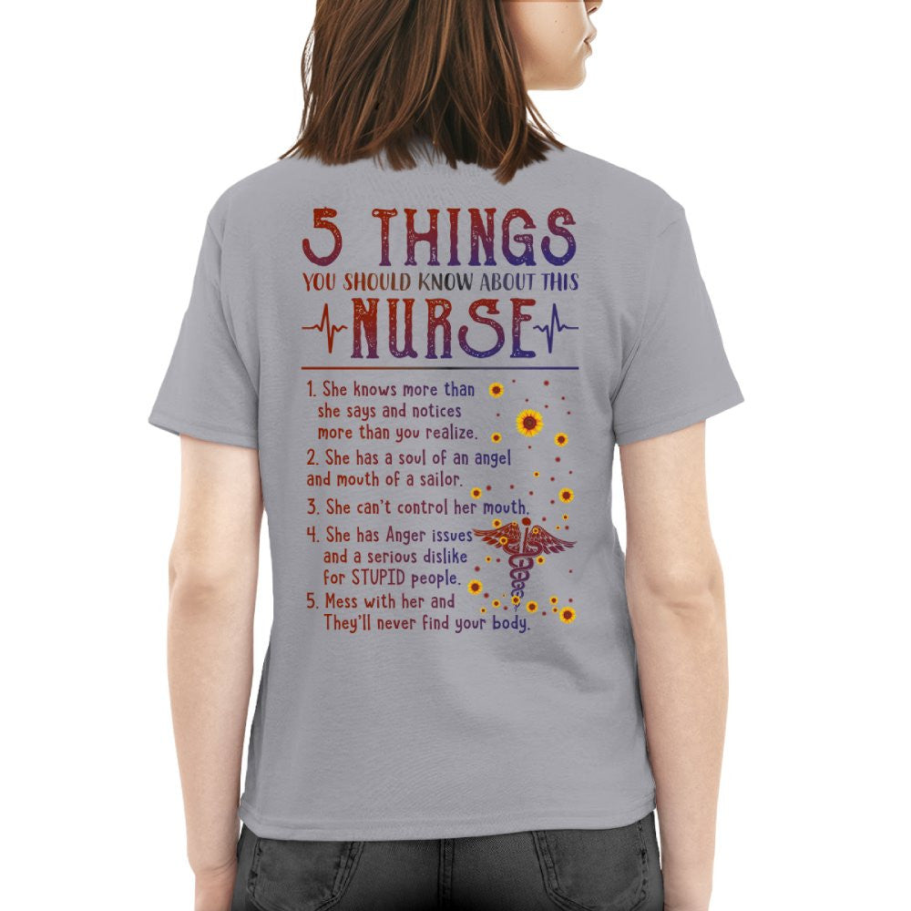 5 Things Nurse Warning Apparel - Funny Quote T-Shirt, Hoodie & More - grunx260804-0020