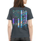 American Flag Holographic - Tow Truck Operator Pride T-Shirt Hoodie & More - grunx260804-0150