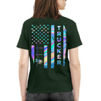 American Flag Holographic - Trucker Pride T-Shirt Hoodie & More - grunx260804-0151