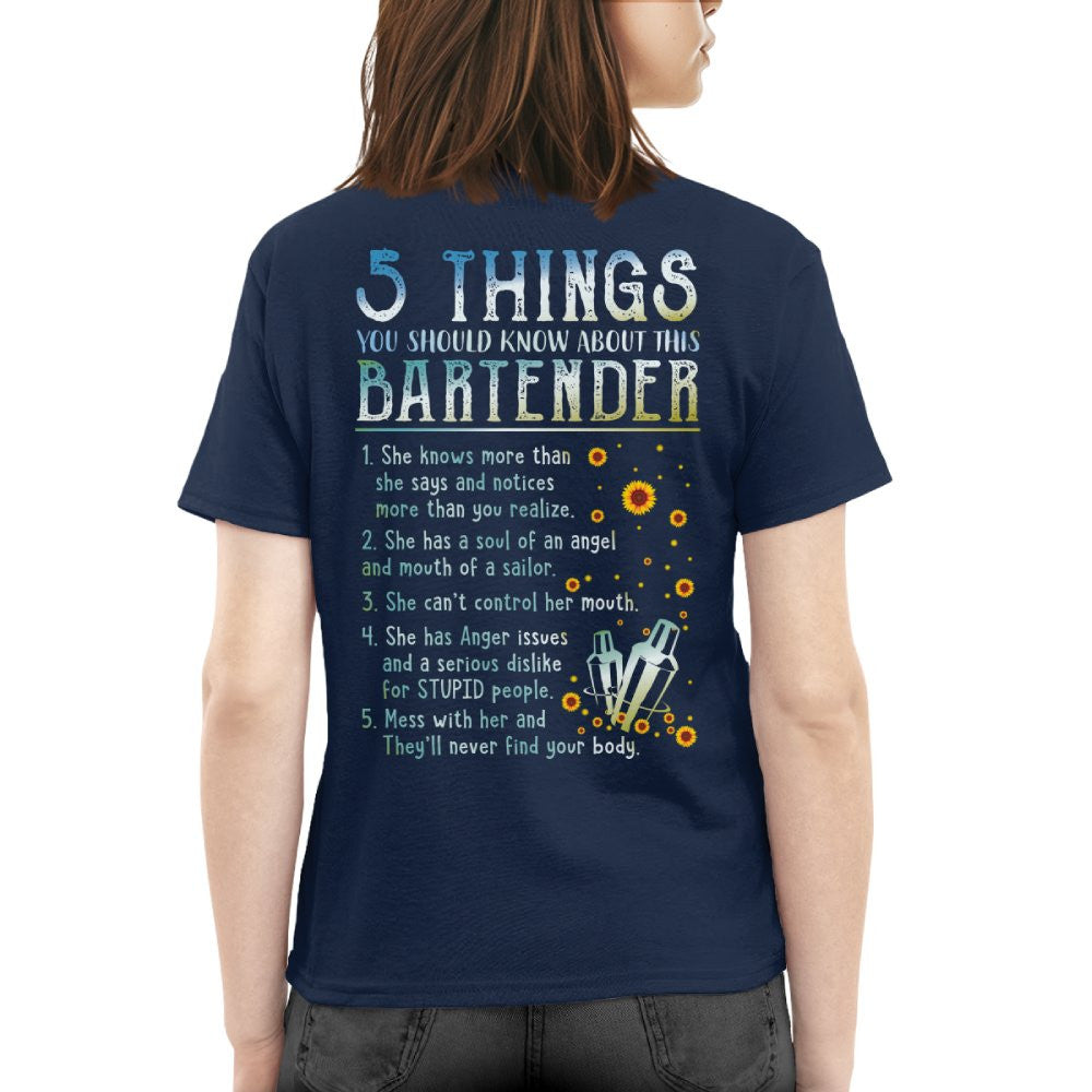 5 Things Bartender Apparel - Funny Bar Staff T-Shirt, Hoodie & More - grunx260804-0017