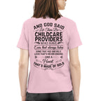 And God Said Childcare Providers Made Of Gold - Appreciation T-Shirt, Hoodie & More - grunx260804-0163