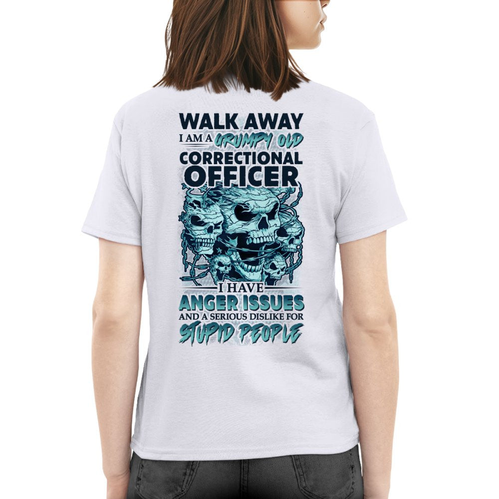 Anger Issues - Grumpy Correctional Officer Skull T-Shirt, Hoodie & More - grunx260804-0182
