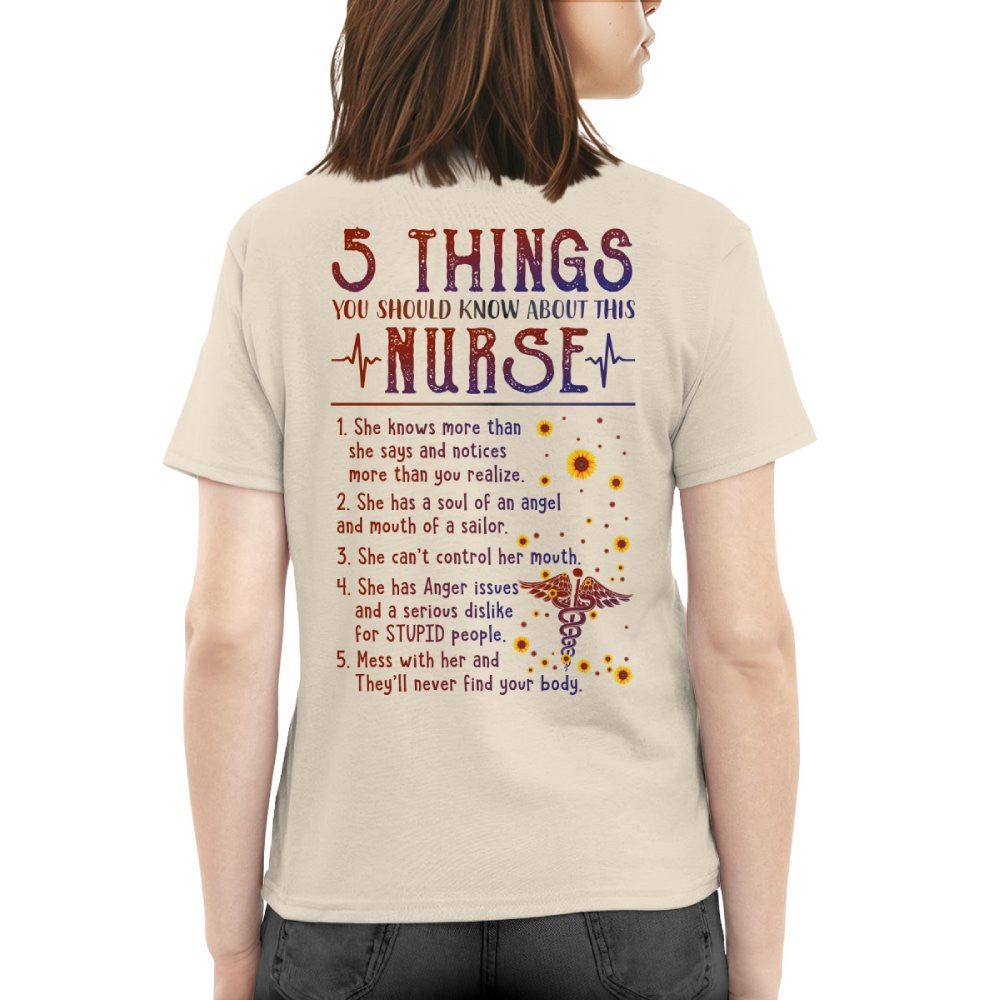 5 Things Nurse Warning Apparel - Funny Quote T-Shirt, Hoodie & More - grunx260804-0020