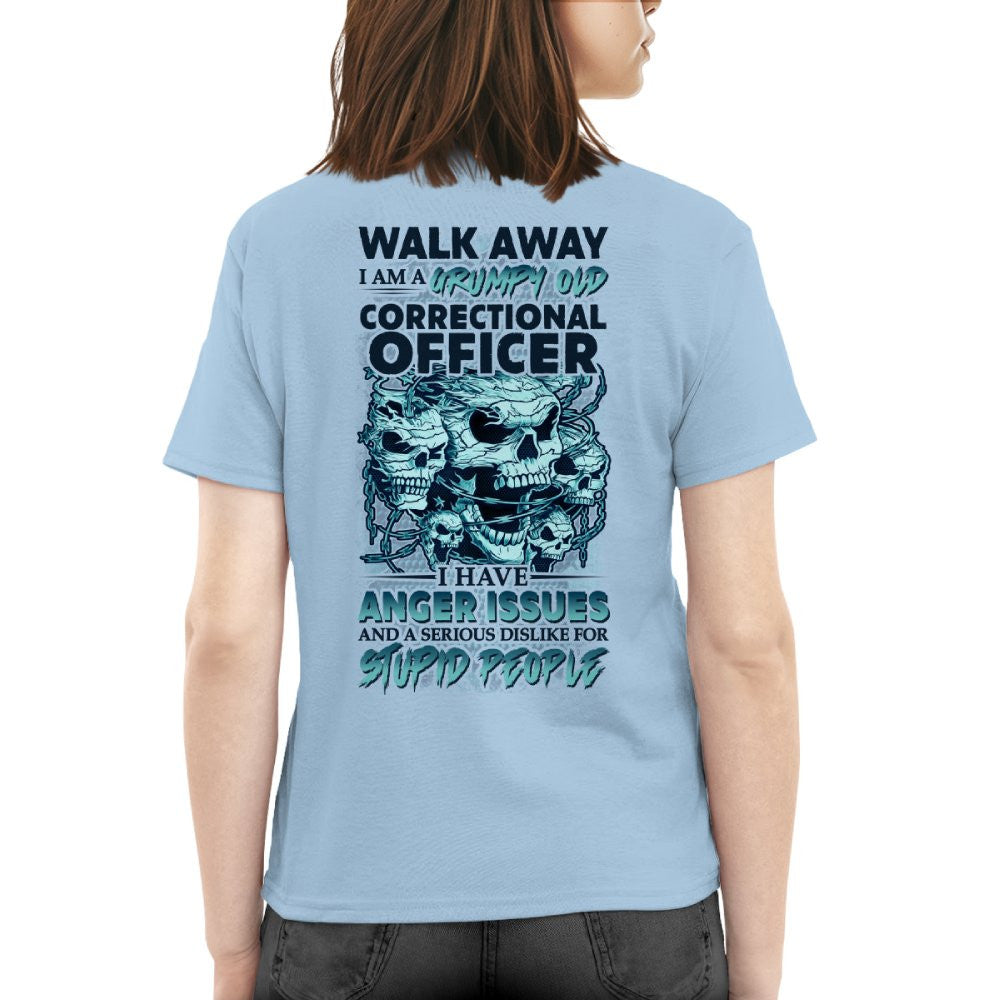 Anger Issues - Grumpy Correctional Officer Skull T-Shirt, Hoodie & More - grunx260804-0182