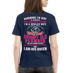 Assuming I'm Just A Woman - Grumpy Plumber Wife Quote T-Shirt Hoodie & More - grunx260804-0211