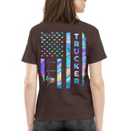 American Flag Holographic - Trucker Pride T-Shirt Hoodie & More - grunx260804-0151
