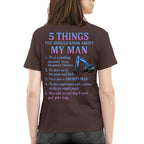 5 Things About My Man - Heavy Equipment Operator Funny T-Shirt, Hoodie & More - grunx260804-0005
