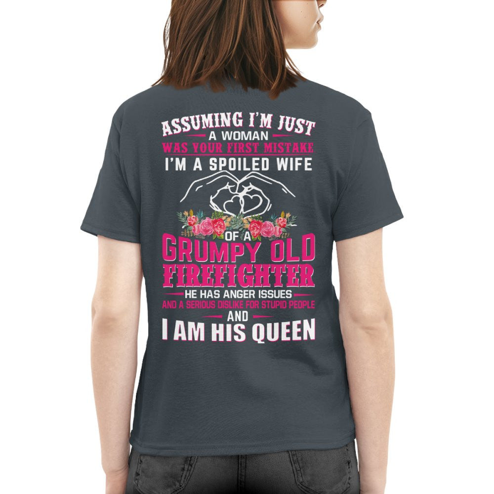 Assuming I'm Just A Woman - Firefighter Wife Pride T-Shirt, Hoodie & More - grunx260804-0207
