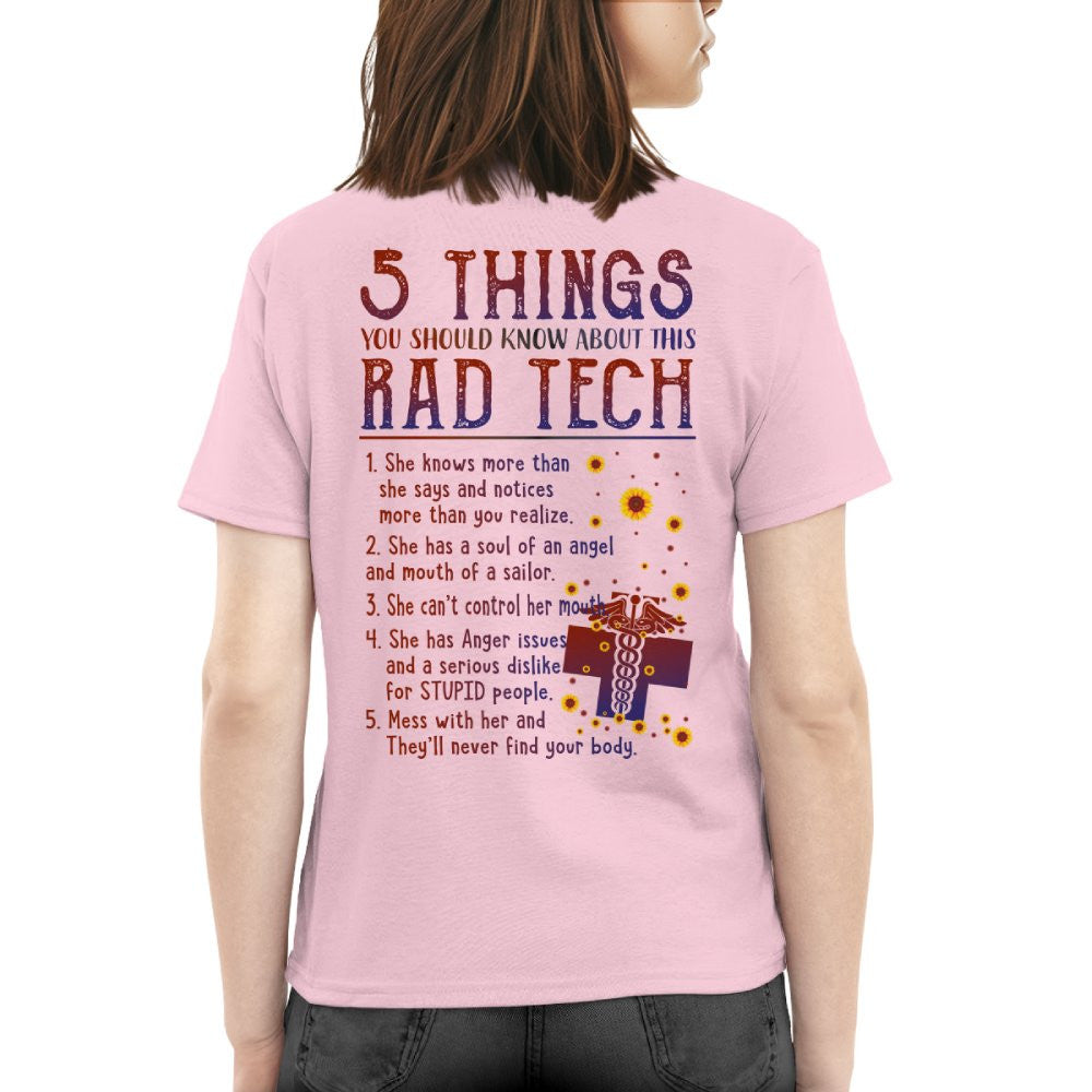 Rad Tech Warning - 5 Things You Should Know Funny T-Shirt, Hoodie & More - grunx260804-0059