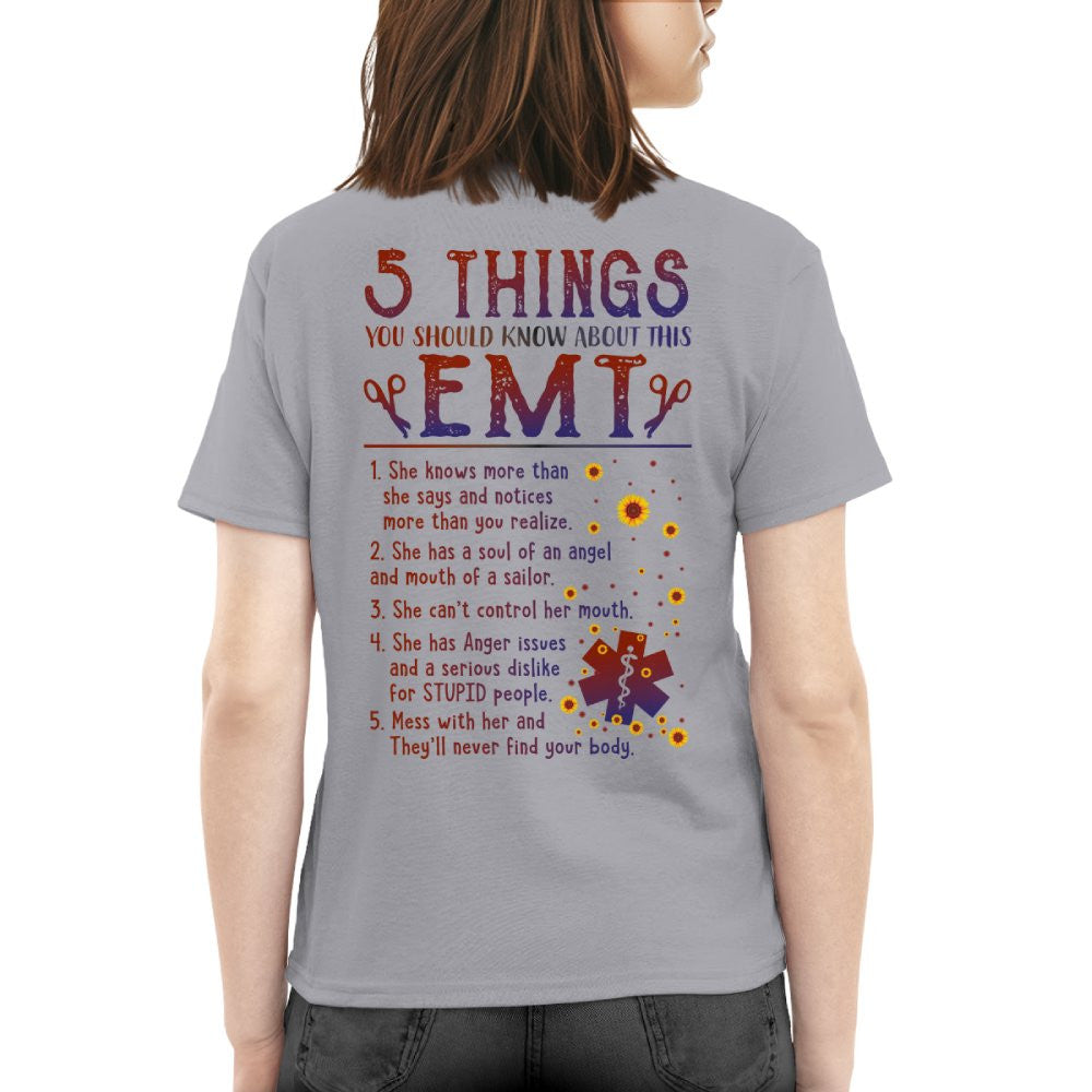 5 Things EMT Warning Apparel - Funny List T-Shirt, Hoodie & More - grunx260804-0019