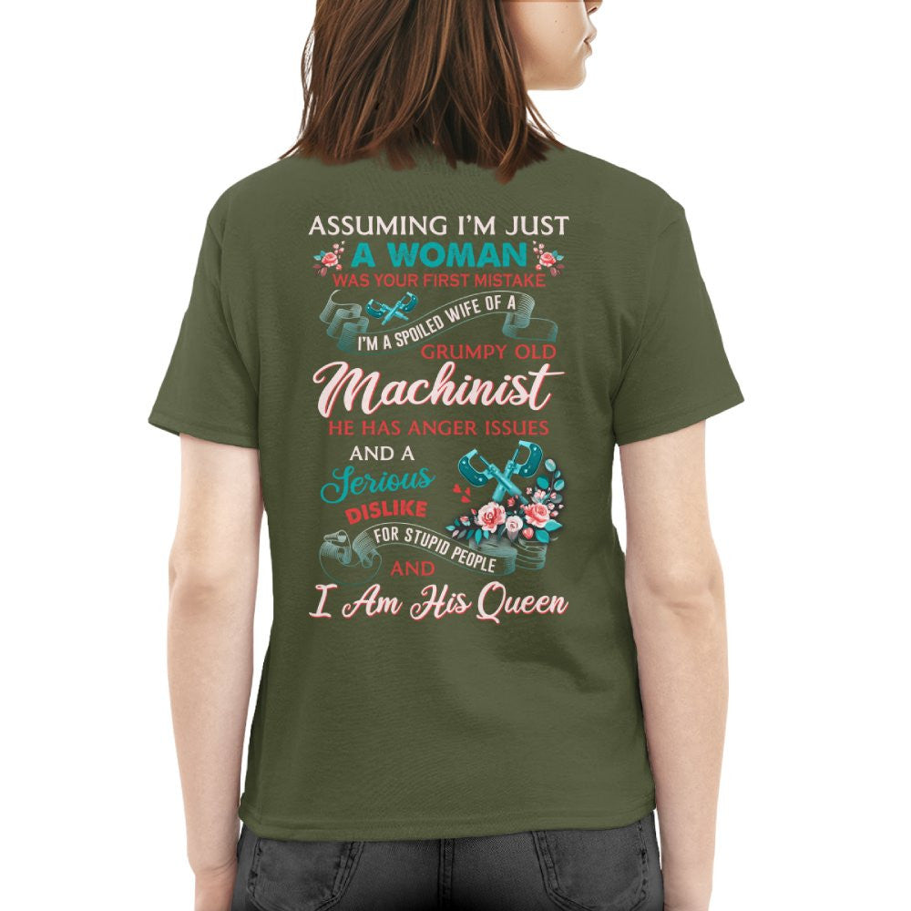 Assuming I'm Just A Woman - Machinist Queen Apparel T-Shirt, Hoodie & More - grunx260804-0213