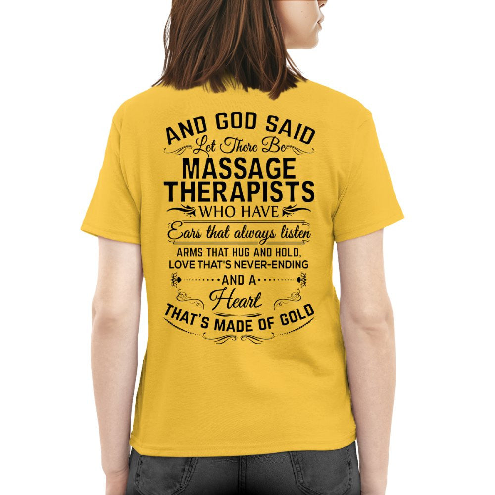 And God Said Let There Be Massage Therapists - Apparel T-Shirt, Hoodie & More - grunx260804-0168