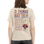 Rad Tech Warning - 5 Things You Should Know Funny T-Shirt, Hoodie & More - grunx260804-0059
