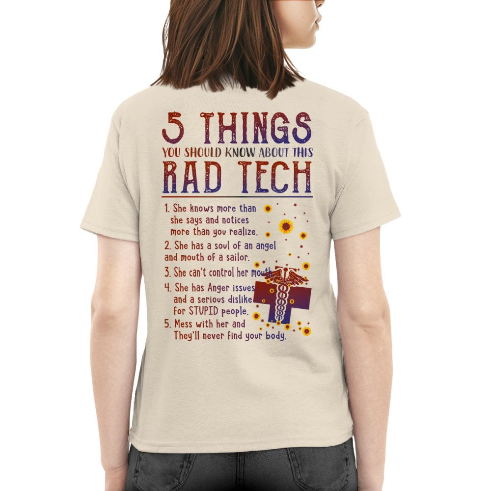 Rad Tech Warning - 5 Things You Should Know Funny T-Shirt, Hoodie & More - grunx260804-0059