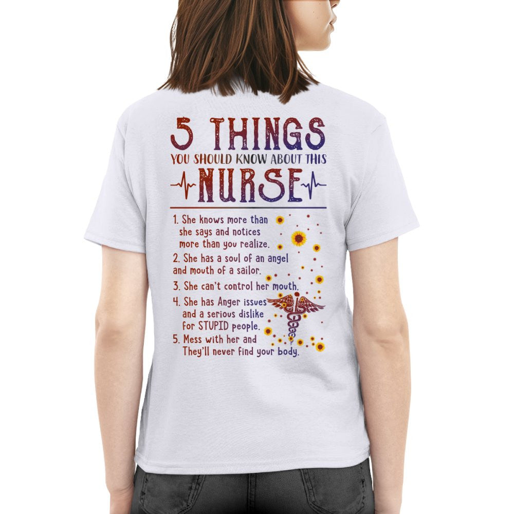 5 Things Nurse Warning Apparel - Funny Quote T-Shirt, Hoodie & More - grunx260804-0020