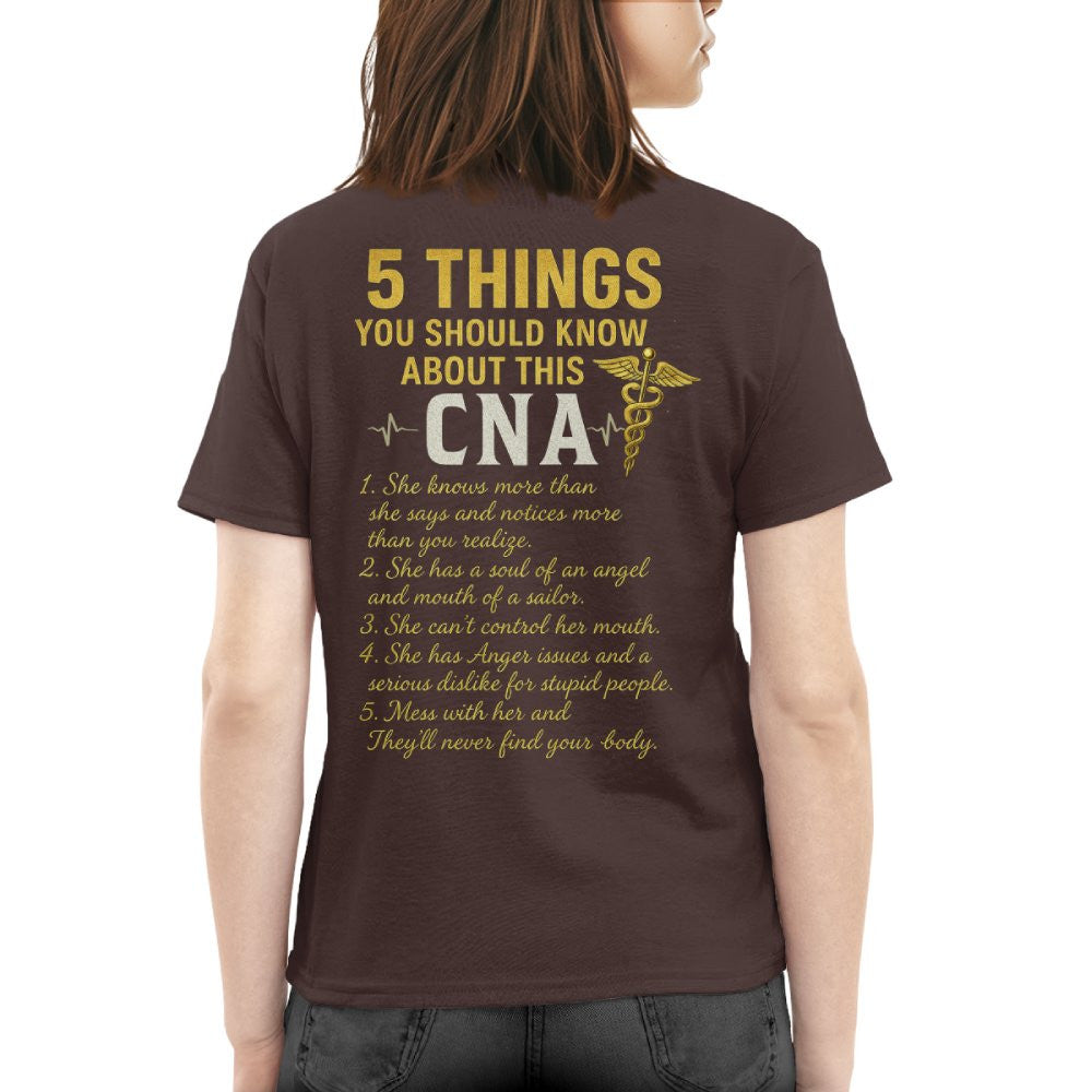 5 Things You Should Know About This CNA - Funny Quote T-Shirt, Hoodie & More - grunx260804-0039