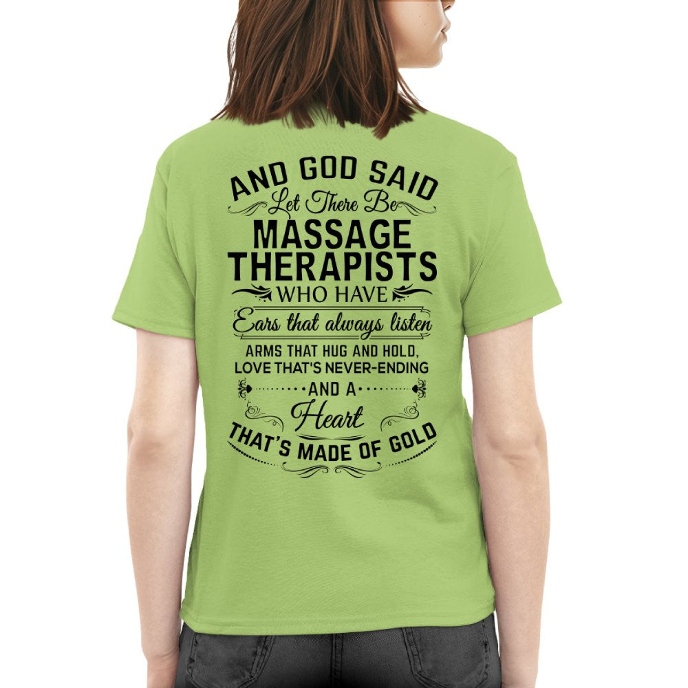 And God Said Let There Be Massage Therapists - Apparel T-Shirt, Hoodie & More - grunx260804-0168