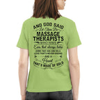 And God Said Let There Be Massage Therapists - Apparel T-Shirt, Hoodie & More - grunx260804-0168