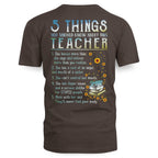 5 Things List - Bold Funny Teacher Statement T-Shirt, Hoodie & More - grunx260804-0058