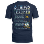 5 Things List - Bold Funny Teacher Statement T-Shirt, Hoodie & More - grunx260804-0058