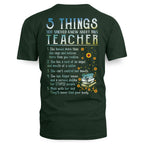 5 Things List - Bold Funny Teacher Statement T-Shirt, Hoodie & More - grunx260804-0058
