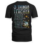 5 Things List - Bold Funny Teacher Statement T-Shirt, Hoodie & More - grunx260804-0058