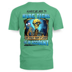Always Be Nice HVAC Tech Apparel - Funny Skull T-Shirt, Hoodie & More - grunx260804-0099