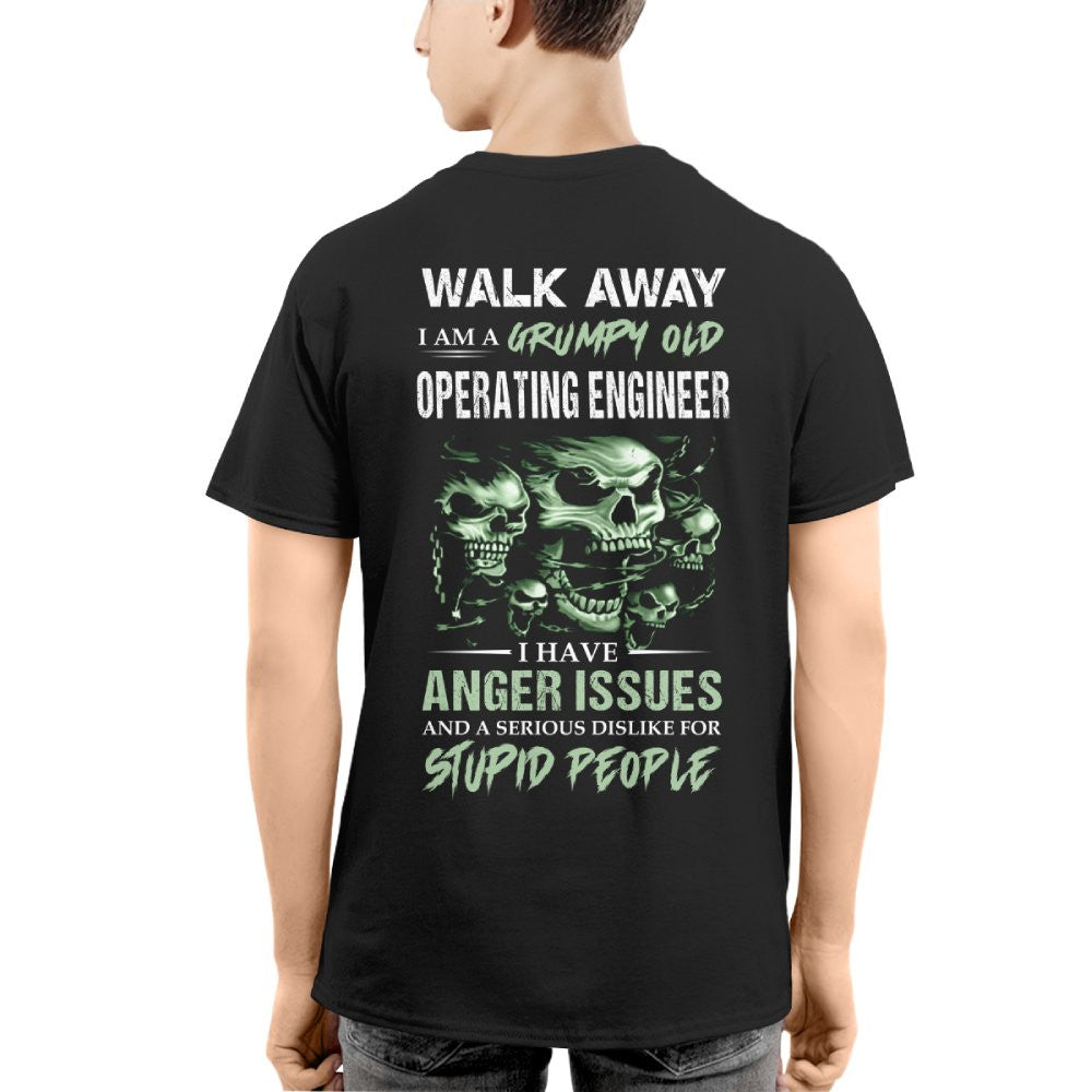 Grumpy Old Operating Engineer Shirt - Attitude Skull Tee Hoodie & More - grunx260804-0180