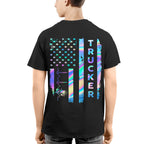 American Flag Holographic - Trucker Pride T-Shirt Hoodie & More - grunx260804-0151