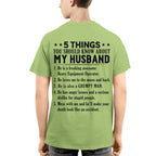 5 Things You Should Know About My Husband Heavy Equipment Operator Apparel - Funny Gift T-Shirt, Hoodie & More - grunx260804-0023