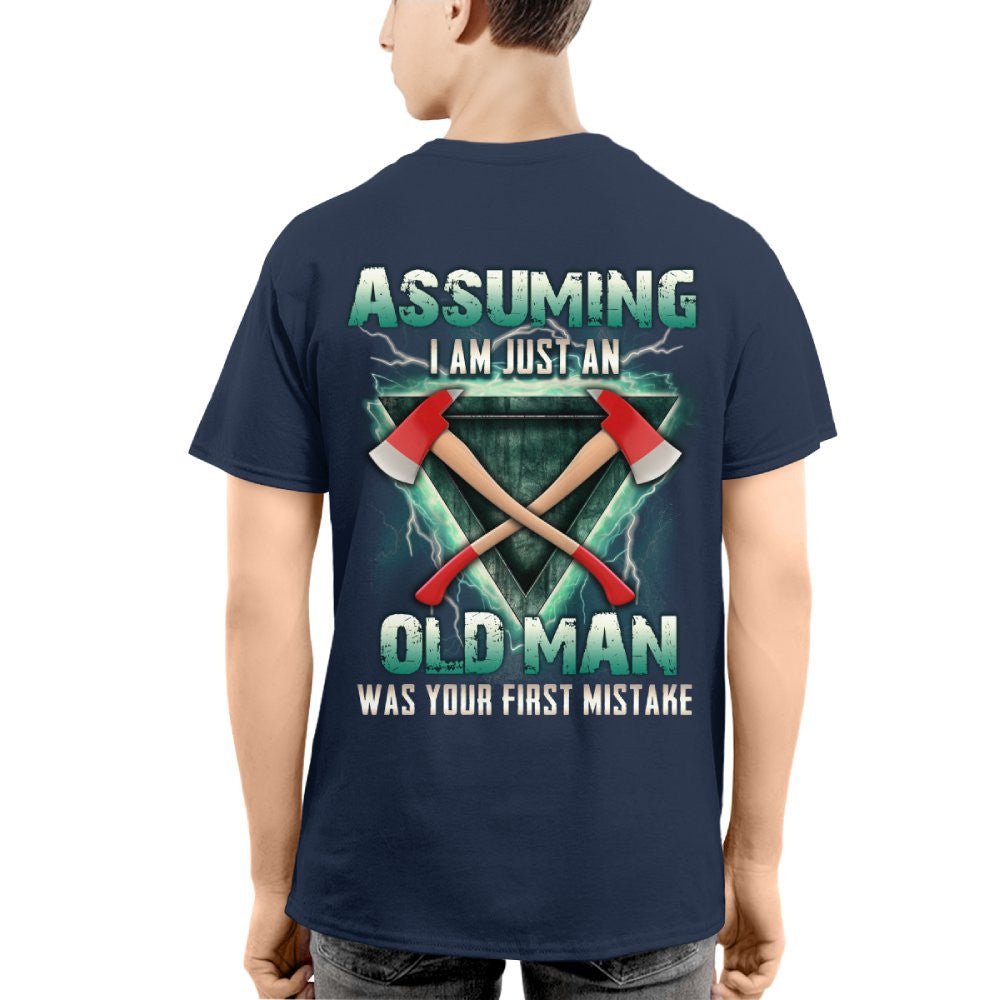 Assuming I'm Just A Firefighter Apparel - Axe Lightning T-Shirt Hoodie & More - grunx260804-0204