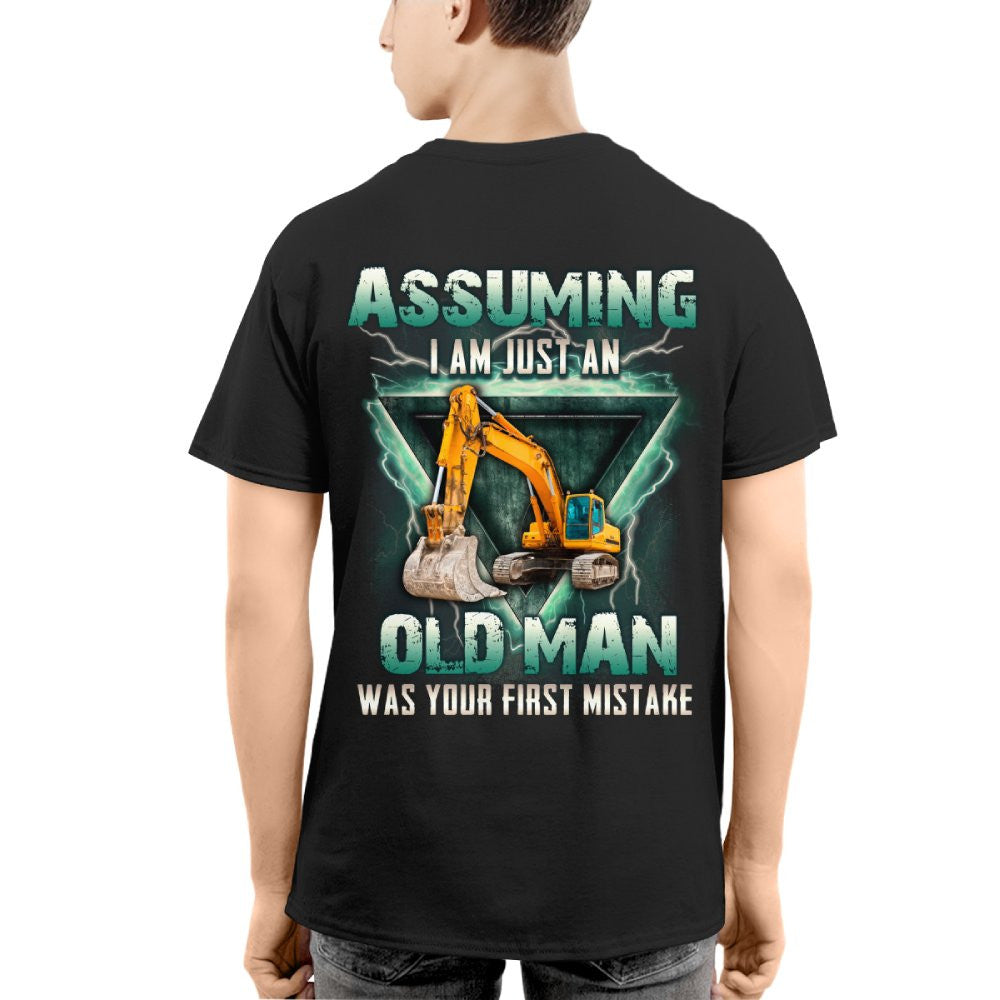 Assuming I'm Just An Old Man Operator Apparel - Excavator T-Shirt Hoodie & More - grunx260804-0222