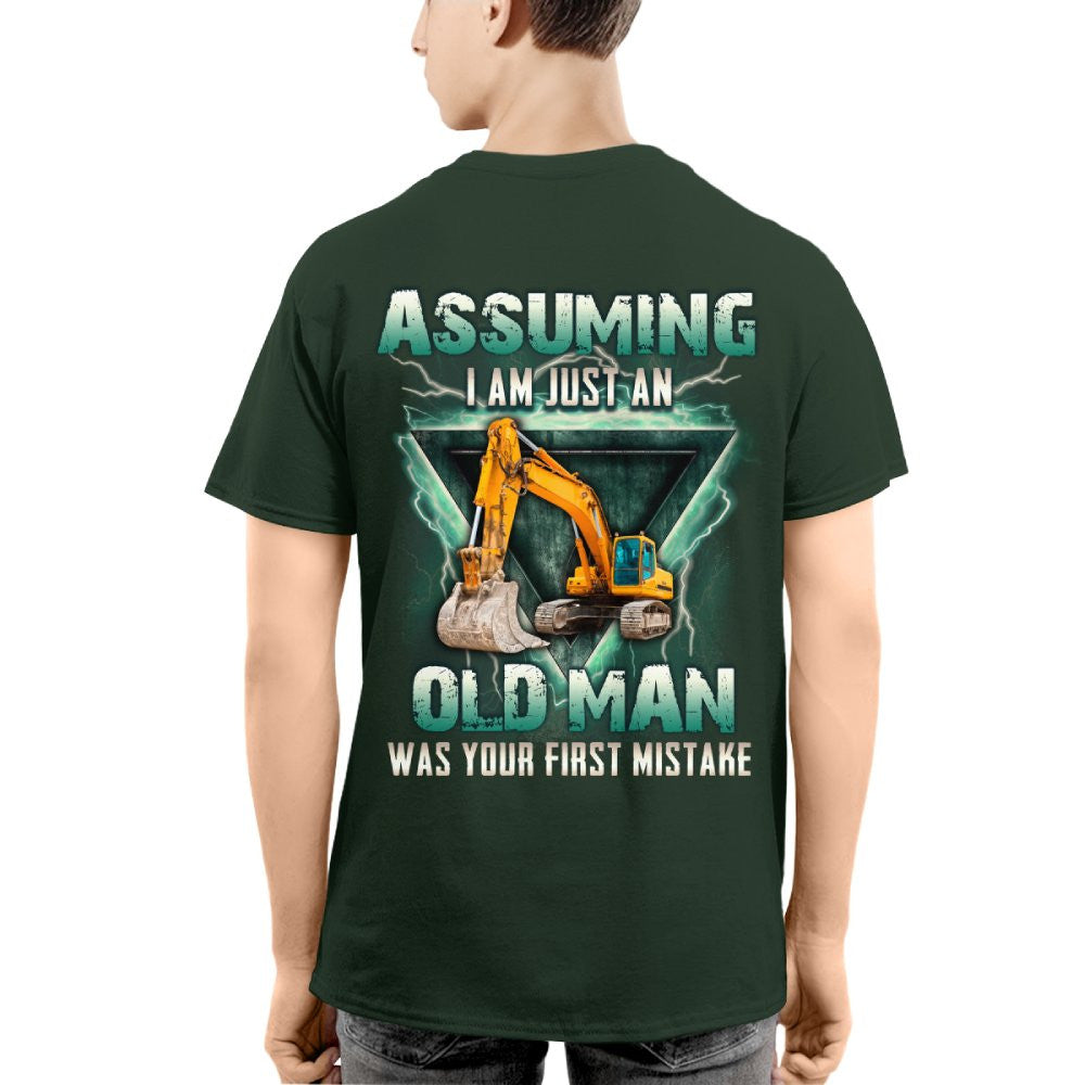 Assuming I'm Just An Old Man Operator Apparel - Excavator T-Shirt Hoodie & More - grunx260804-0222