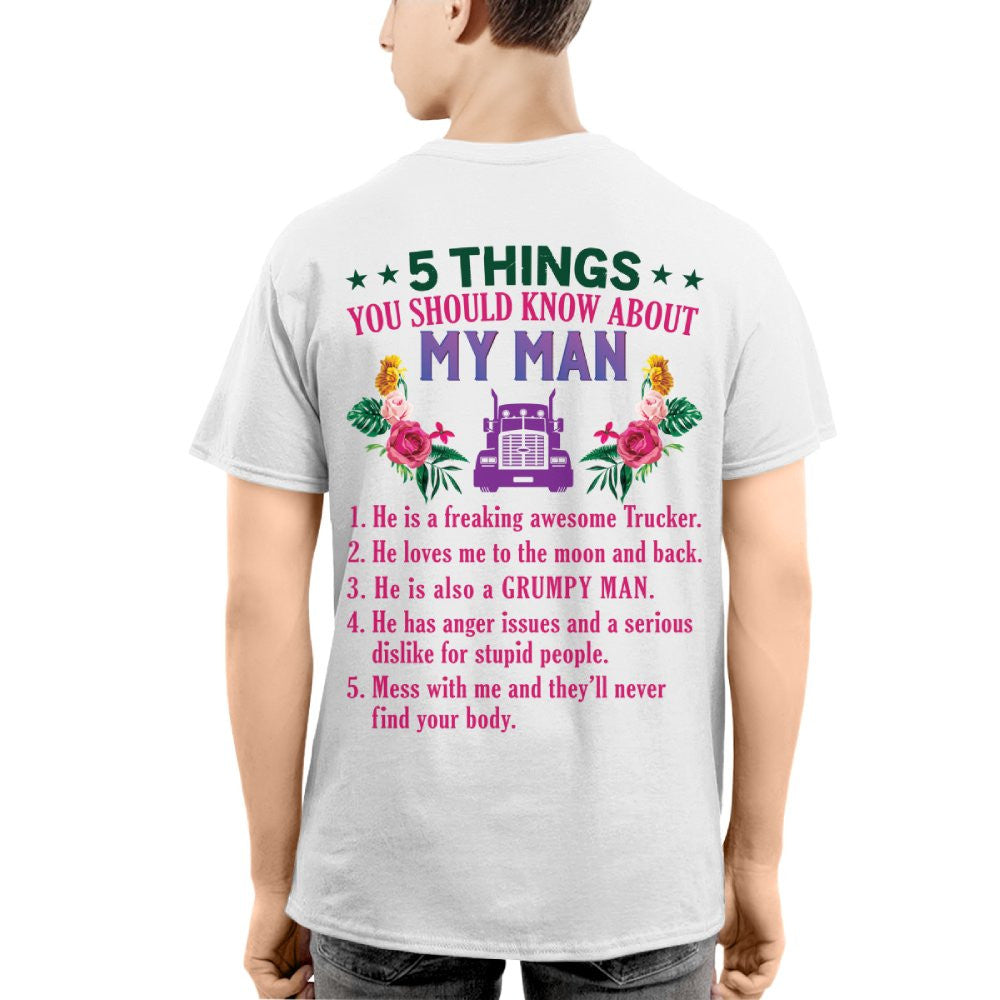 5 Things You Should Know - Trucker Husband Humor T-Shirt, Hoodie & More - grunx260804-0050
