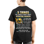 5 Things You Should Know - Operating Engineer Humor T-Shirt Hoodie & More - grunx260804-0053