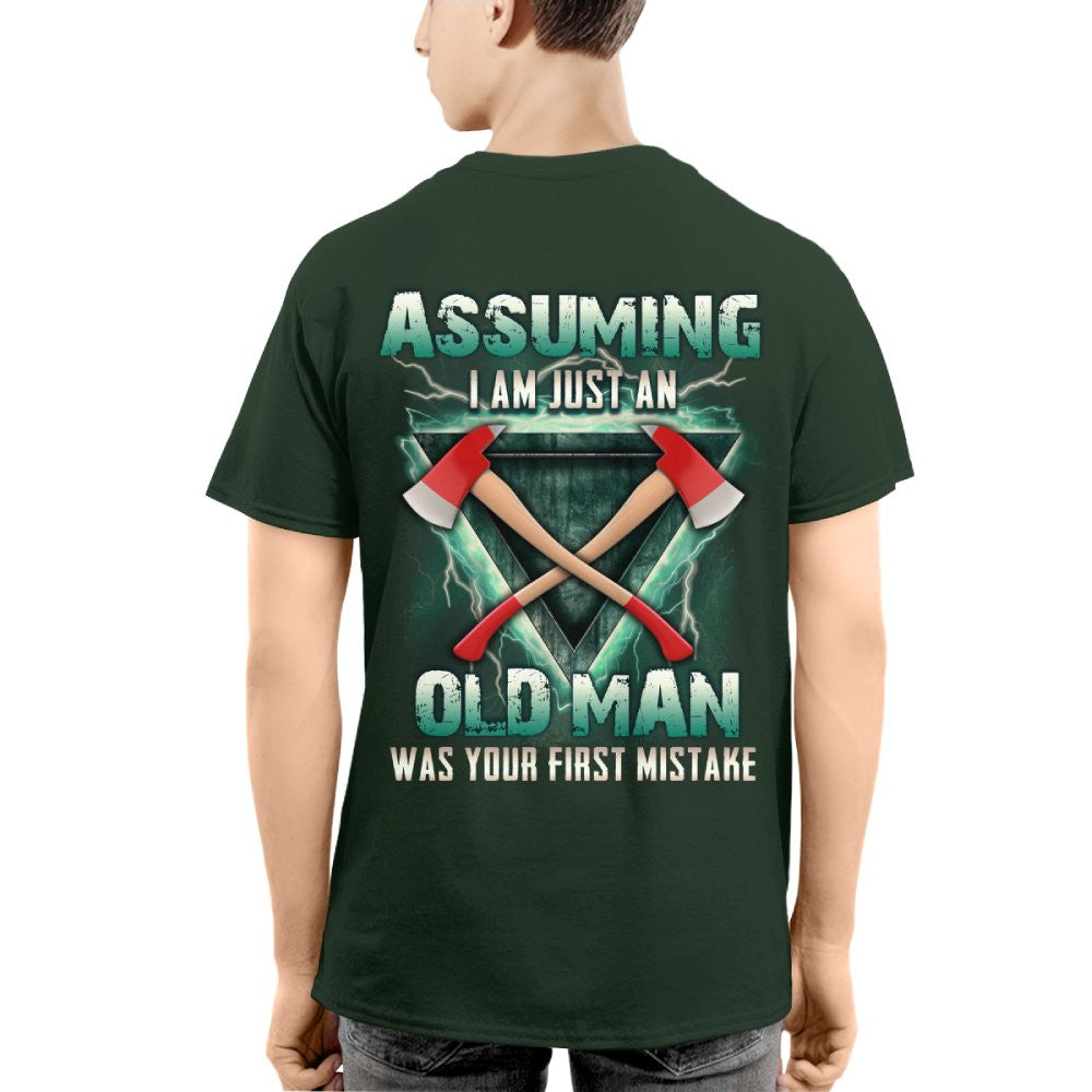 Assuming I'm Just A Firefighter Apparel - Axe Lightning T-Shirt Hoodie & More - grunx260804-0204