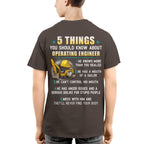 5 Things You Should Know - Operating Engineer Humor T-Shirt Hoodie & More - grunx260804-0053