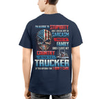 Allergic To Stupidity Trucker Apparel - Patriotic Skull T-Shirt, Hoodie & More - grunx260804-0092