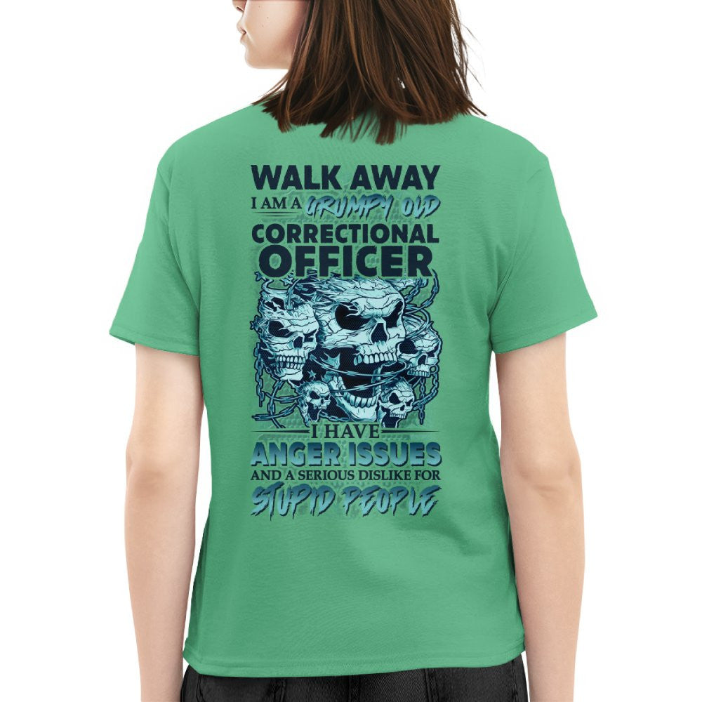 Anger Issues - Grumpy Correctional Officer Skull T-Shirt, Hoodie & More - grunx260804-0182