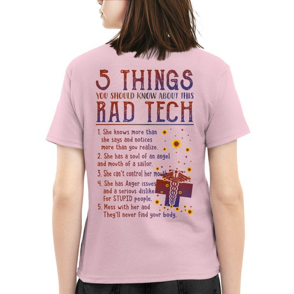 Rad Tech Warning - 5 Things You Should Know Funny T-Shirt, Hoodie & More - grunx260804-0059