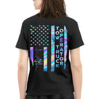 American Flag Holographic - Tow Truck Operator Pride T-Shirt Hoodie & More - grunx260804-0150