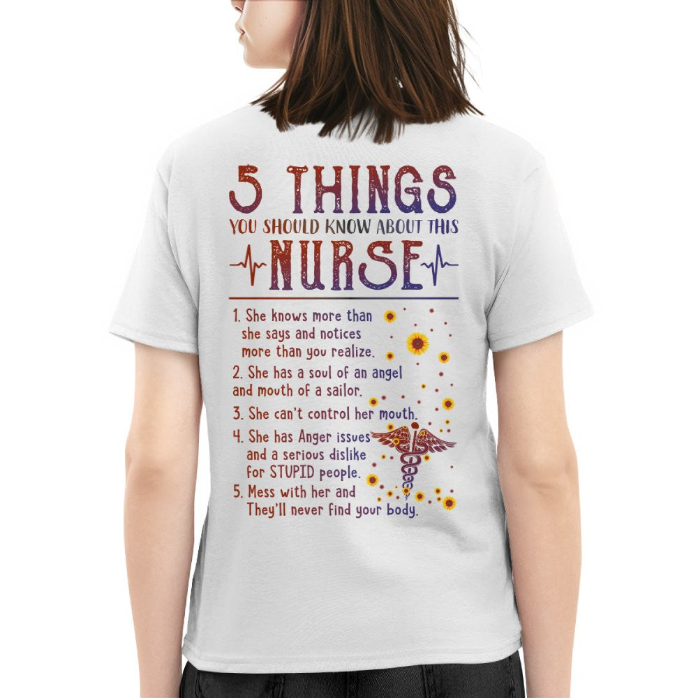 5 Things Nurse Warning Apparel - Funny Quote T-Shirt, Hoodie & More - grunx260804-0020