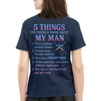 5 Things About My Man - Lineman Funny T-Shirt, Hoodie & More - grunx260804-0006