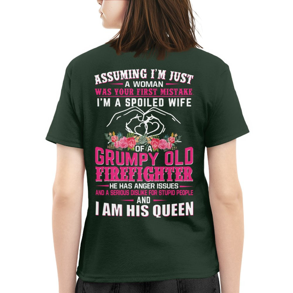 Assuming I'm Just A Woman - Firefighter Wife Pride T-Shirt, Hoodie & More - grunx260804-0207