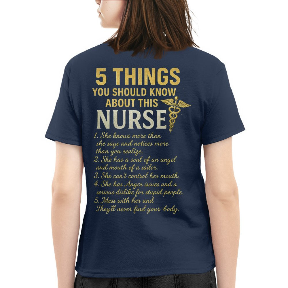 5 Things You Should Know About This Nurse - Funny Quote T-Shirt, Hoodie & More - grunx260804-0040