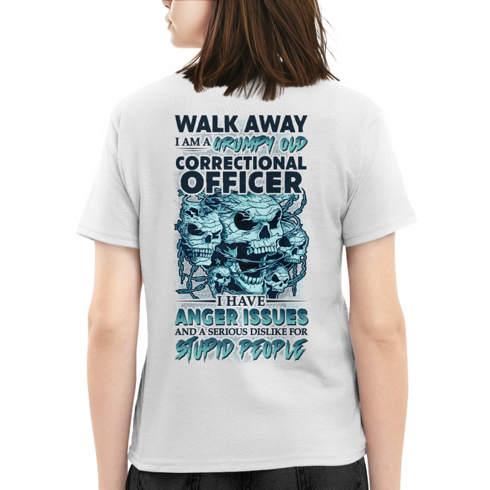 Anger Issues - Grumpy Correctional Officer Skull T-Shirt, Hoodie & More - grunx260804-0182