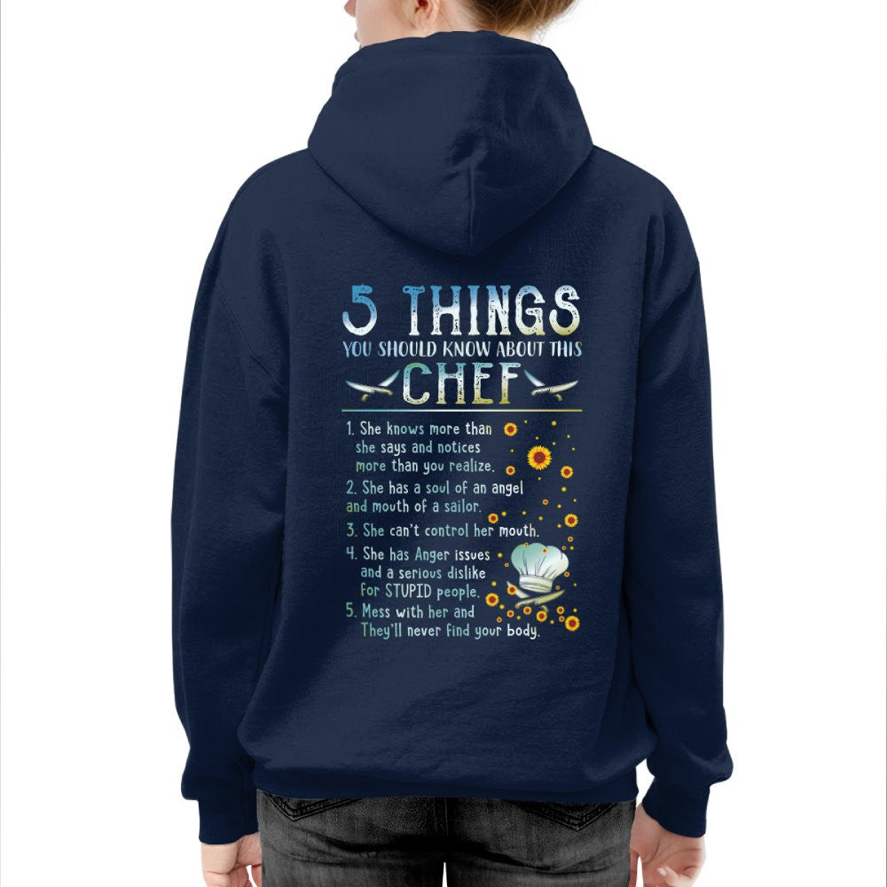 Chef 5 Things You Should Know Apparel - Funny Chef Quote T-Shirt, Hoodie & More - grunx260804-0055