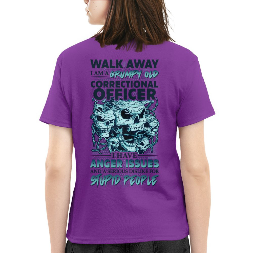 Anger Issues - Grumpy Correctional Officer Skull T-Shirt, Hoodie & More - grunx260804-0182